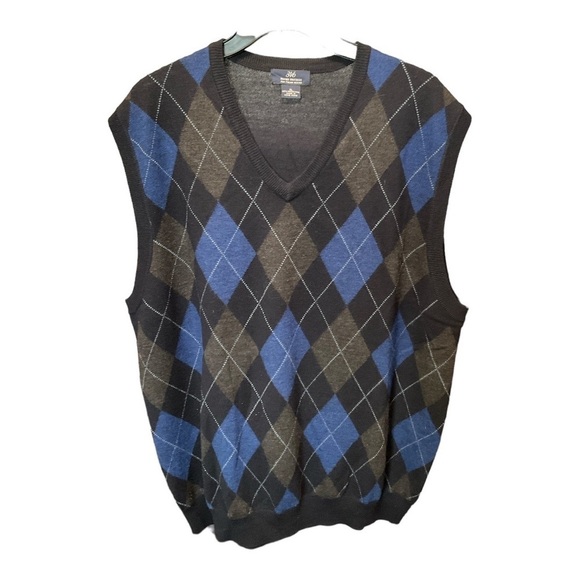 Brooks Brothers 346 100% Merino Wool Argyle Vest size L - Picture 1 of 3